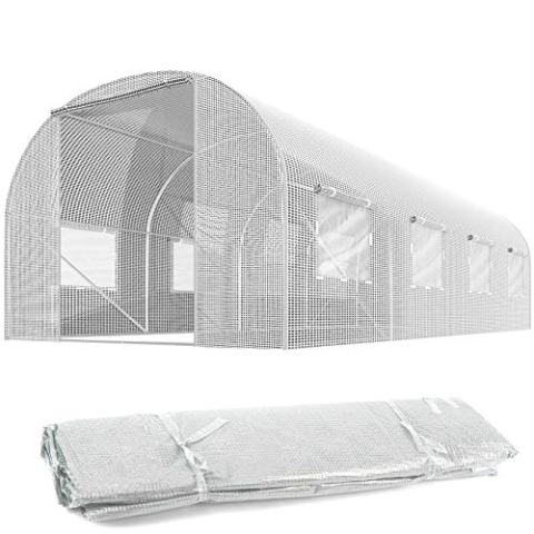 Ersatzfolie für Folientunnel Gartentunnel Gewächshaus Verschiedene Größen PLONOS (2,5 x 4 m)