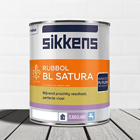 Sikkens Rubbol Bl Satura N00 - Wasserbasislack - Weiß - Holz, Metall, Kunststoff - RAL 9010, 9016 - 1L, 2.5L