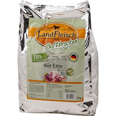 Landfleisch Dog Softbrocken Adult mit Ente, 1er Pack (1 x 5 kg)