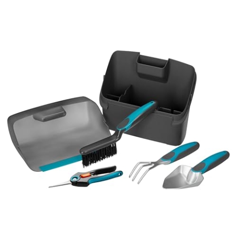 Gardena City Gardening Balkon Box: Startset, vielseitig einsetzbare Aufbewahrungsbox mit Gartengeräten, geräumige und schützende Gerätebox (08971-20)