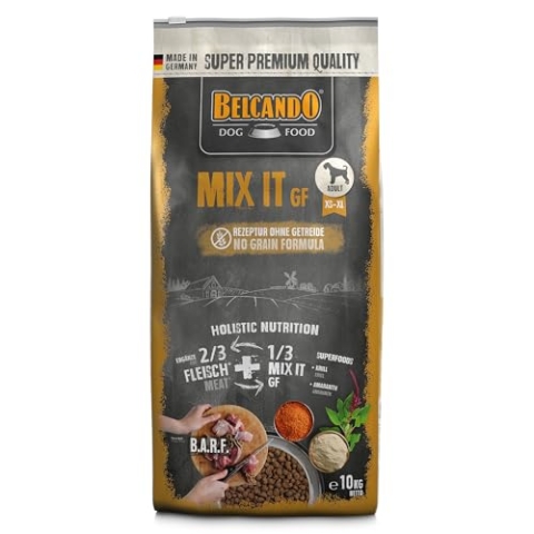 BELCANDO Mix It GF [10 kg] Ergänzungsfutter | Trockenfutter für Hunde zur Ergänzung bei Fleischfütterung & Barf | Ergänzungsfutter für Hunde