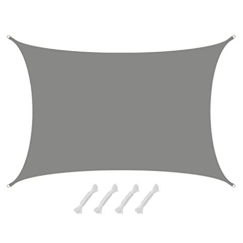 AMANKA 98% UV Schutz: Sonnensegel 5x6m Wasserdicht - Sonnensegel für die Terrasse Segeltuch Sonnenschutz Schattenspender Garten Sonnenschutz Sonnensegel Outdoor Sonnensegel Balkon Segel für Terrasse