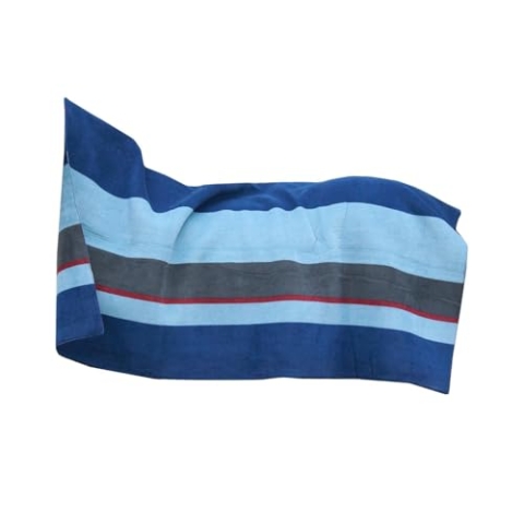 Kentucky - Kentuckt Horsewear - Fleecedecke - Schwer - Quadratische Streifen - Marine/Grau - 140x160cm