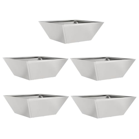 vidaXL Metall Pflanztopf Edelstahl 40 x 40 x 15 cm Langlebig Quadratisch