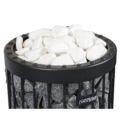 Harvia dekorative Saunasteine 10 kg Saunaofensteine 5-10 cm weiß rund