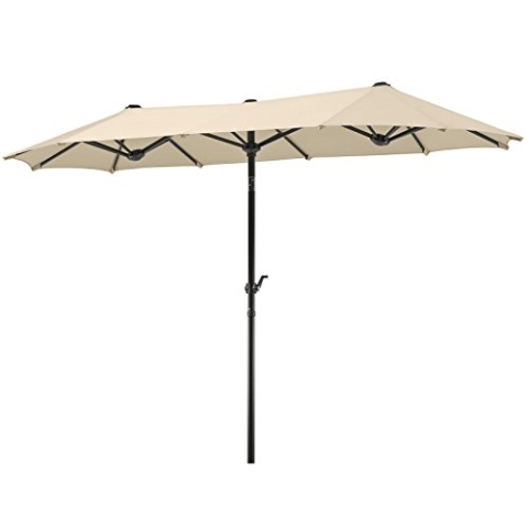 Schneider Sonnenschirm Salerno, natur, 320 x 150 cm, rechteckig, 746-02,Gestell Stahl, Bespannung Polyester, 8,2 Kg