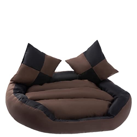 PETSTUFF Hundebett Wendefunktion wasserabweisend abwaschbar, Farb- und Größenwahl, schwarz/braun, L