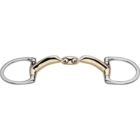 Sprenger novocontact Olivenkopfgebiss mit D-förmigem Ring 16 mm doppelt gebrochen - Sensogan, 125 mm Weite