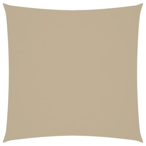 vidaXL Sonnensegel Wasserfest Sonnenschutz Windschutz Sonnendach UV Schutz Garten Terrasse Balkon Oxford-Gewebe Quadratisch 5x5m Beige