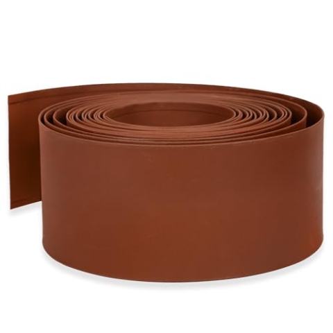 UNUS Rasenkante aus Metall 5 m, Beeteinfassung mit Rostoptik, 14 cm hoch, zur Eingrenzung von Blumenbeeten, Gartenwegen, Bäumen, Kiesgärten, flexibel und kürzbar, wetterfest