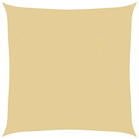 vidaXL Sonnensegel, Sonnenschutz UV Schutz für Balkon Garten Terrasse, Sonnendach Wasserfest, Windschutz Wetterschutz, Sandfarbe 4,5x4,5m 100% Polyester Oxford