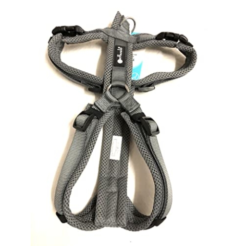 Petlando Y-Comfort Mesh Geschirr Anthrazit S (Halsumfang 34-62 cm, Brustumfang 44-60 cm)