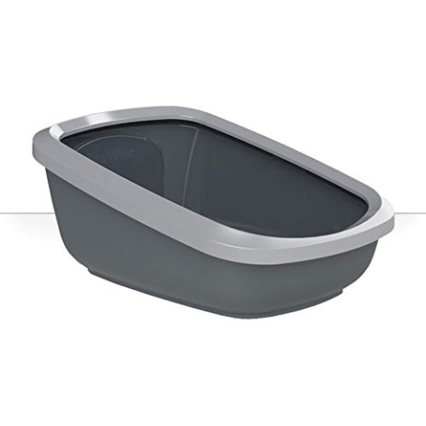 PeeWee Katzenklo EcoGranda grau offene Katzentoilette System doppelter Boden Trennsystem
