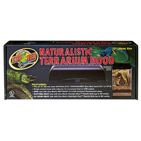 Zoo Med LF-50EU Abdeckung 46 cm für Zoo Med Naturalistic Terrarium, mit eingebautem Reflektor