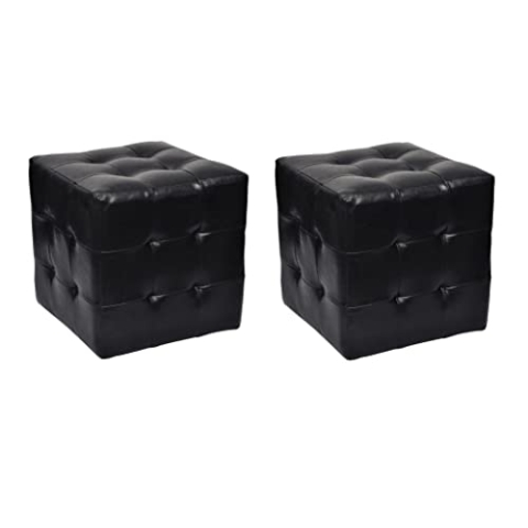 vidaXL 2X Sitzwürfel Polster Hocker Sitzbank Sitzbox Sitzhocker Fußhocker Set