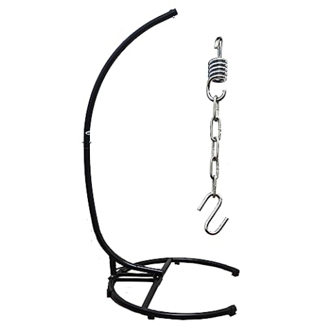 AMANKA Bis 150kg: XL Hängesessel Gestell Outdoor - 210cm Ständer für Hängesessel - Balkon Gestell für Sitzsack Garten Hängesessel Gestell Ständer für Hängesitz Hängekorb Gestell Ständer für Hängestuhl