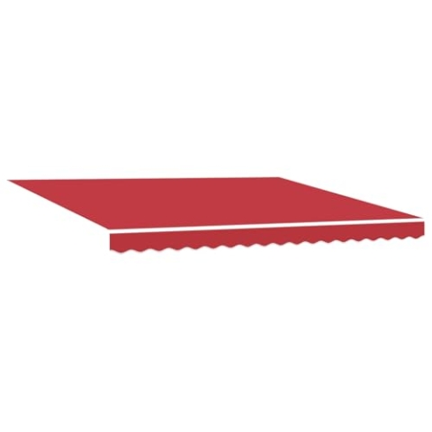 vidaXL Manuelle einziehbare Markise mit LED Rot 400x350 cm, Markisen-Ersatzstoff für Rahmen 4x3,5 m Rot