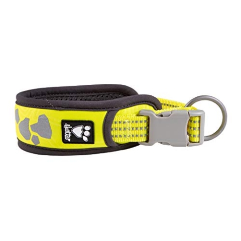 Hurtta Weekend Warrior Hundehalsband, Neon Lemon, 35,6–45,7 cm