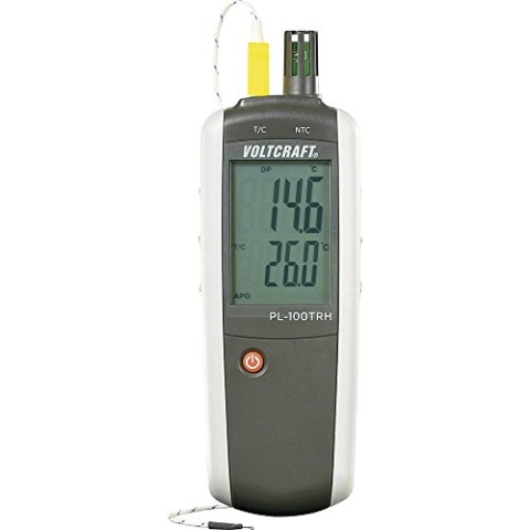 VOLTCRAFT PL-100TRH Hygrometer, 0% HR, 100% HR, -200 °C + 1372 °C, kalibriert: ab Werk (ohne Zertifikat)