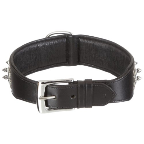 Nobby Leder Halsband DELGADO, schwarz 65 cm (58-64 cm), 50 mm, 1 Stück