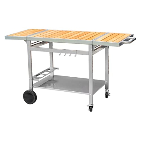 Cook'in garden - Beistelltisch für Plancha aus Holz und Metall GRANDI XL