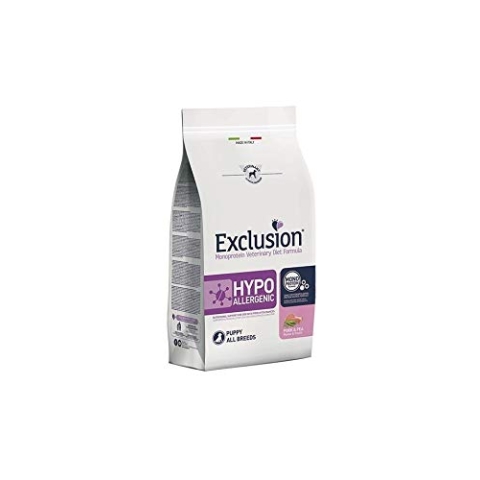 CROCCHETTE EXCLUSION MONOPROTEIN VET DIET HYPOALLERGENIC MAIALE E PISELLI PUPPY ALL BREEDS. 12KG