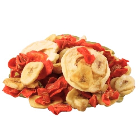 Lyra Pet® 10 kg Obst-Gemüse-Mix getrocknet | Bananen, Äpfel & Karotten | Reich an Vitaminen & Ballaststoffen | Einzelfutter für Vögel, Nager, Pferde & Reptilien | Natürliches Futter als Ergänzung