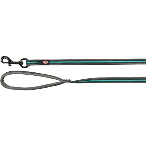 TRIXIE Fusion Fusion Tracking-Gurt, gummiert, M-XL, 15 m/17 mm, Graphit/Ozeanblau