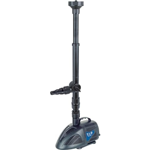 T.I.P. 30421 Wasserspielpumpe WPS 1000 R (bis 1.000 l/h Fördermenge, für den Einsatz in Teichen und Zierbrunnen im Innen- und Außenbereich, mit zwei Wasserspielen, 3-Wege-Ventil)