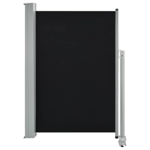 vidaXL Seitenmarkise Ausziehbar 120x300 cm Schwarz Sichtschutz Sonnenschutz