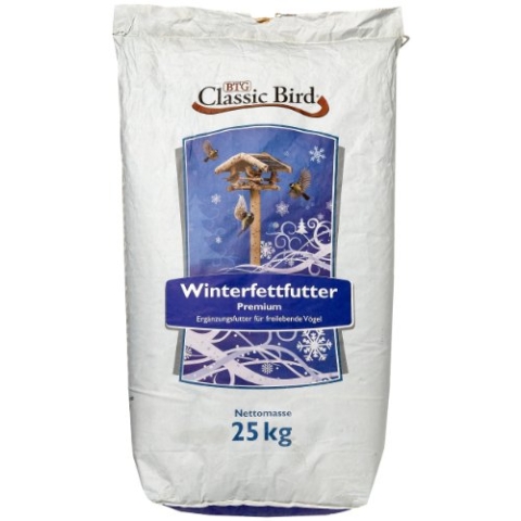 CLASSIC BIRD Vogelfutter Fettfutter 25 kg| Vogelfutter Wildvogel | Vogelfutter Haferflocken | Vogelfutter Erdnüsse | Fettfutter | fettreiches Vogelfutter | Rosinen