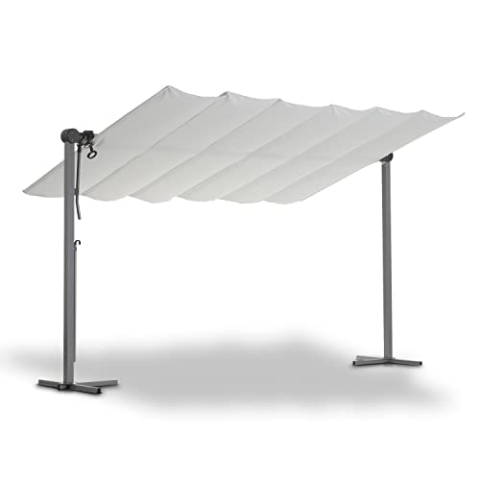 Leco Sonnendach Waved, lichtgrau, 300 x 365 x 1 cm, 27600114