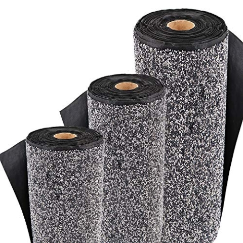 Aquagart Premium Teich Steinfolie 4m x 1m grau I Steinfolie Teich-Folie für Bachlauf Gartenteich Zubehör I Epdm-Folie Stein-Matte Teichrand Teichzubehör I Kiesfolie