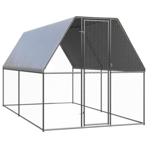 vidaXL Outdoor Hühnerkäfig Verzinkter Stahl Hühnerstall Käfig mehrere Auswahl