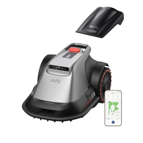 eufy E18 Mähroboter ohne Begrenzungskabel, Keine Signalausfälle, Kein RTK, TrueVision Technologie, GNSS System, Garten bis 1200m², Präzisionsrandschnitt, Hindernisvermeidung, App-Steuerung