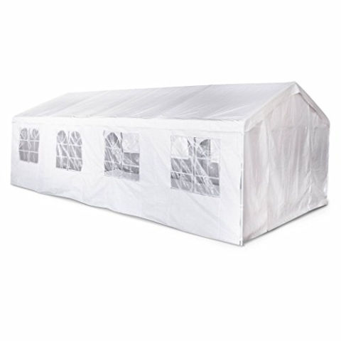Alice's Garden - Empfangszelt 4x8m, Gartenzelt ideal für Empfänge und Feste, kann als Pavillon, Pergola oder Partyzelt genutzt Werden. Weiß 32m² LUTECIA