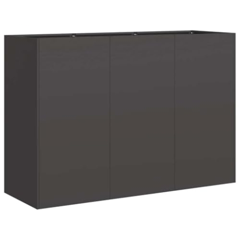 vidaXL Pflanzkübel Schwarz 120x40x80 cm Kaltgewalzter Stahl, Pflanzschale, Garten-Garten-Pflanzkübel, Outdoor-Pflanzgefäß, Hochbeet, Pflanzgefäß