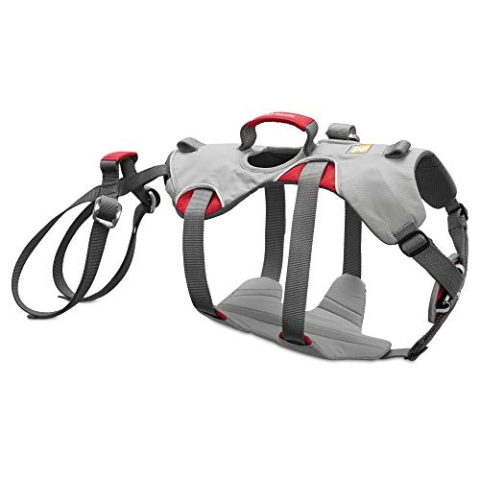 Ruffwear Kletter-Hundegeschirr, Große bis sehr große Hunderassen, Größenverstellbar, Größe: L/XL, Grau, Doubleback Geschirr, 30301-045LL1