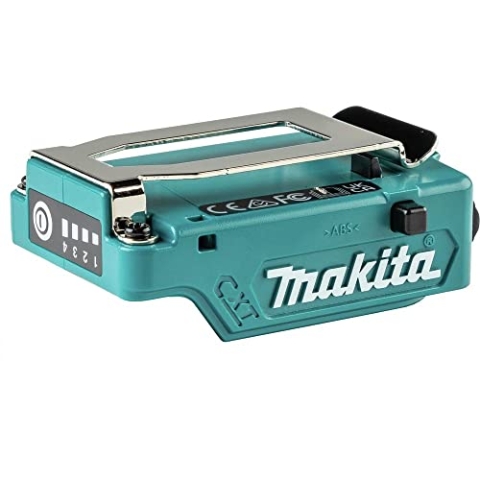 Makita TD00000110 12 V max CXT®-Stromquelle mit USB-Anschluss, Blaugrün/EIN Hauch von Paradies (Trace of Paradise)