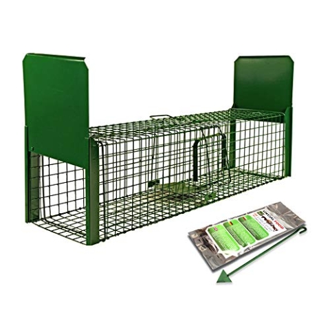 Holtaz Fallen Strong Grün 130x34x34 cm 2 Türen Marderfalle Katzenfalle Fuchsfalle Biberfalle Tierfalle Kastenfalle Drahtfalle Lebendfalle Mit Extra Köder