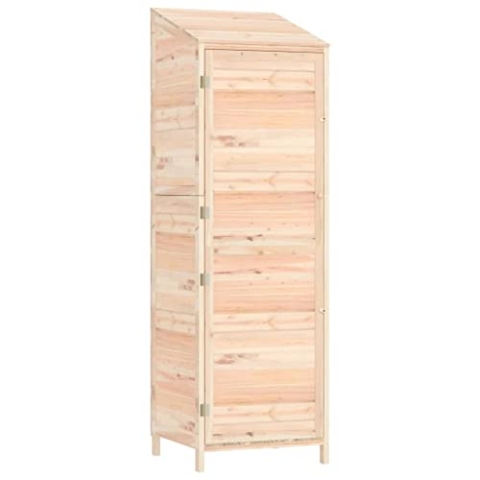 vidaXL Geräteschuppen Gartenhaus Schuppen Gerätehaus Lagerschuppen Satteldach Gartenschrank Pultdach Garten 55x52x174,5cm Massivholz Tanne