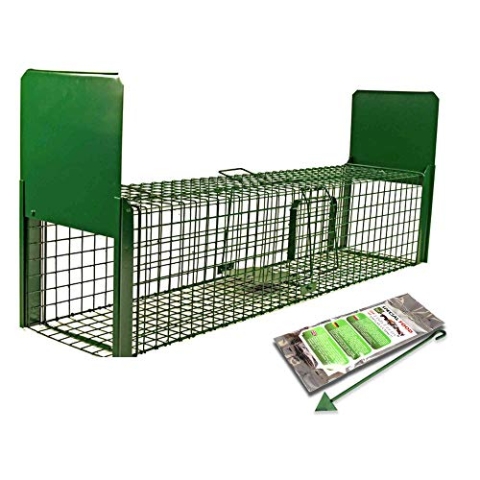 Holtaz Fallen Strong Grün 150x34x34 cm 2 Türen Marderfalle Katzenfalle Fuchsfalle Biberfalle Tierfalle Kastenfalle Drahtfalle Lebendfalle Mit Extra Köder