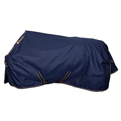 Bucas Irish Turnout 300grs: Pferdedecke, Winter, Extra (300g), navy/gold, Rip-Stop, Silk-feel