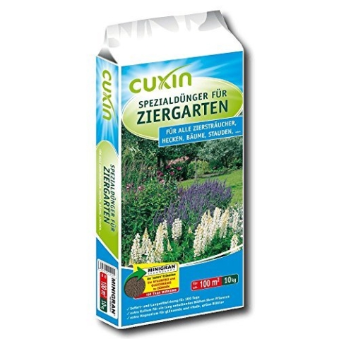 CUXIN DCM Spezialdünger für Ziergarten - Spezialdünger - Mit MINIGRAN® TECHNOLOGY - Ziergarten - 100 Tage Langzeitwirkung - NPK-Dünger - organisch-mineralischer Dünger - 10 kg