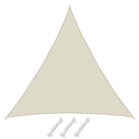 AMANKA 98% UV Schutz: 6x6x6 Sonnensegel Dreieckig Wasserdicht - Terrassendach Sonnenschutz Dreieck - Sonnensegel Garten Sonnenschutz für Trampolin Sonnensegel Pergola D Ring Dreieckig Sonnensegel Pool