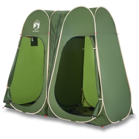 vidaXL Sichtschutzzelt, Umkleidezelt mit Pop-Up-Design, Duschzelt Abnehmbares Überzelt Faltbar, Toilettenzelt Campingzelt, Grün 190T Polyester