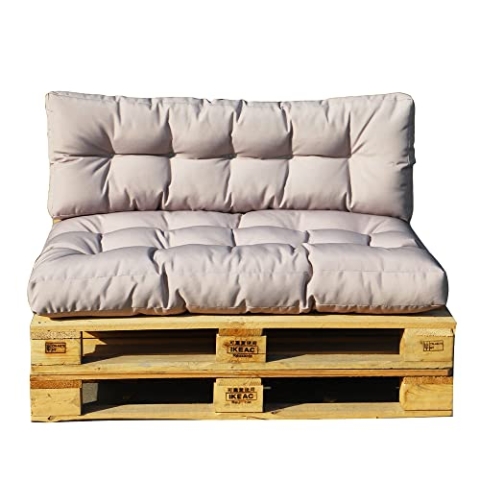 RED DECO Set mit 2 taupefarbenen Outdoor-Kissen - riouta