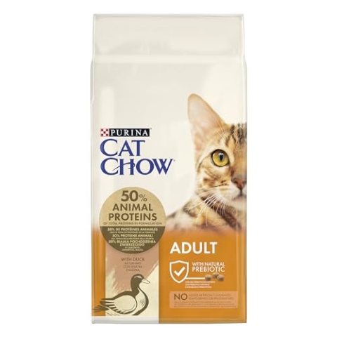 PURINA CAT CHOW | Erwachsene | Trockenfutter für Katzen | NaturiumTM | Ente | 10 kg | Beutel