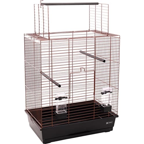 GROSSER SITTICHKÄFIG HALURA Kupfer 54x34x65CM