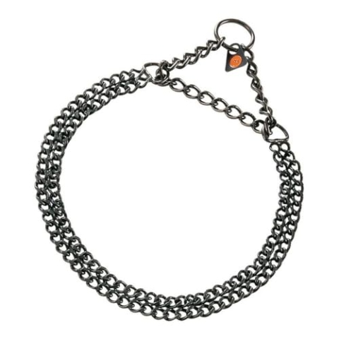 HS SPRENGER 4022853191960 Doppelkette 2mm x 60cm INOX. schwarz, Negro